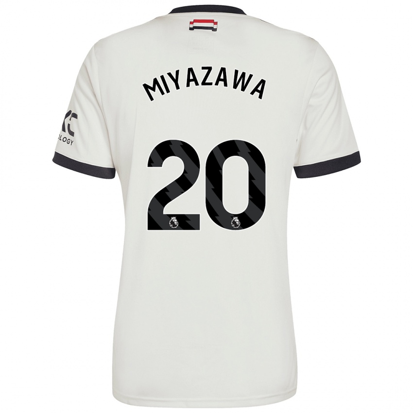 Criança Camisola Hinata Miyazawa #20 Off White Terceiro 2024/25 Camisa Brasil