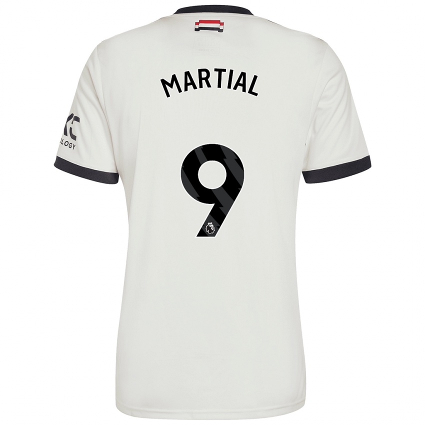 Criança Camisola Anthony Martial #9 Off White Terceiro 2024/25 Camisa Brasil