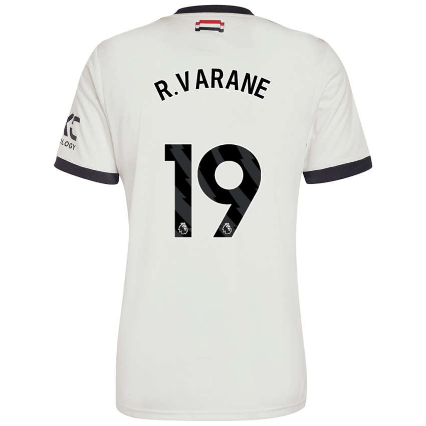 Criança Camisola Raphael Varane #19 Off White Terceiro 2024/25 Camisa Brasil