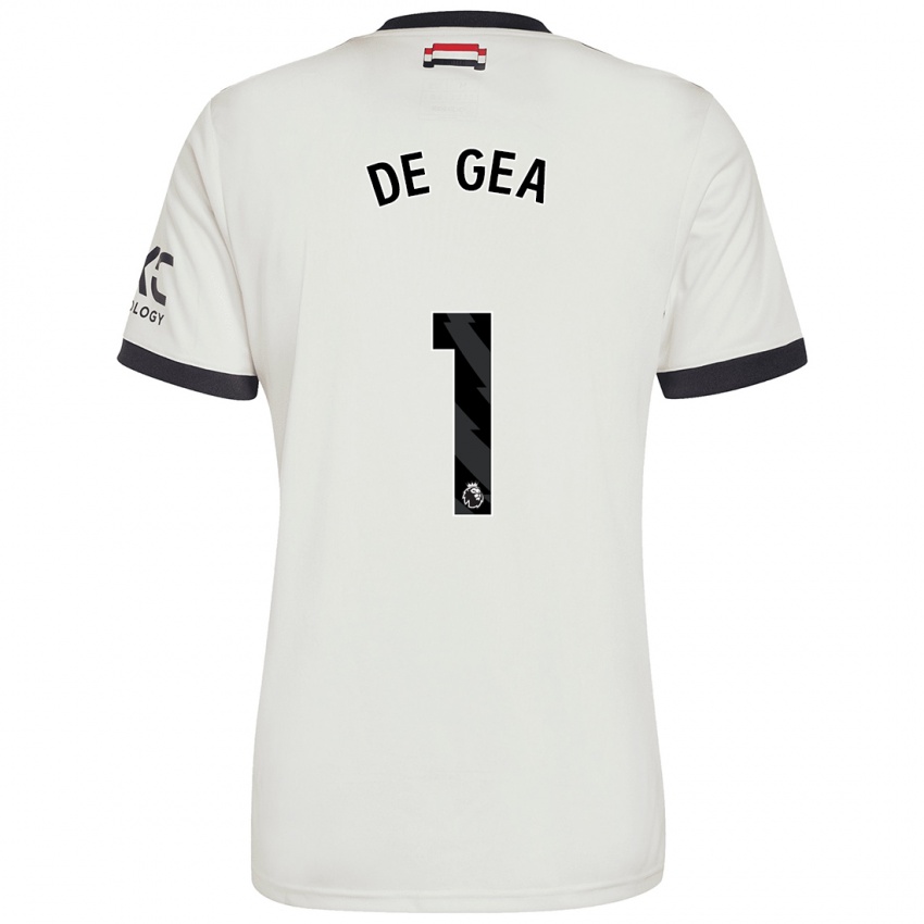 Criança Camisola David De Gea #1 Off White Terceiro 2024/25 Camisa Brasil