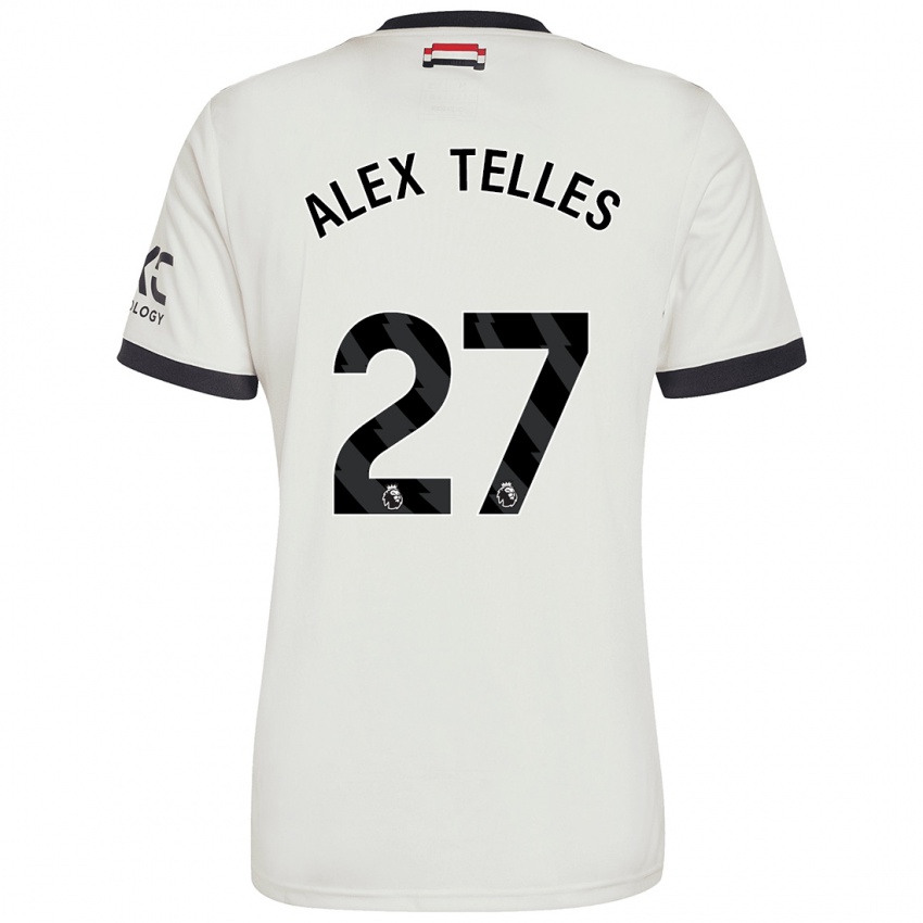 Criança Camisola Alex Nicolao Telles #27 Off White Terceiro 2024/25 Camisa Brasil