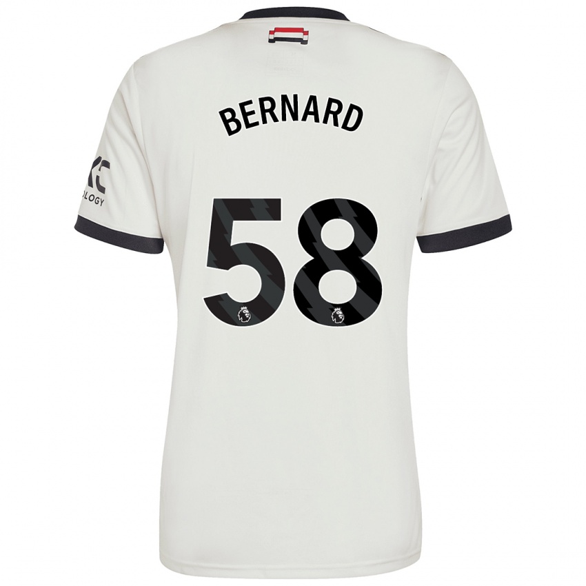 Criança Camisola Bernard #58 Off White Terceiro 2024/25 Camisa Brasil