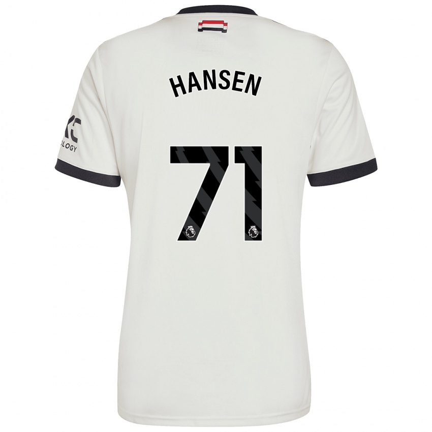 Criança Camisola Isak Hansen-Aaroen #71 Off White Terceiro 2024/25 Camisa Brasil