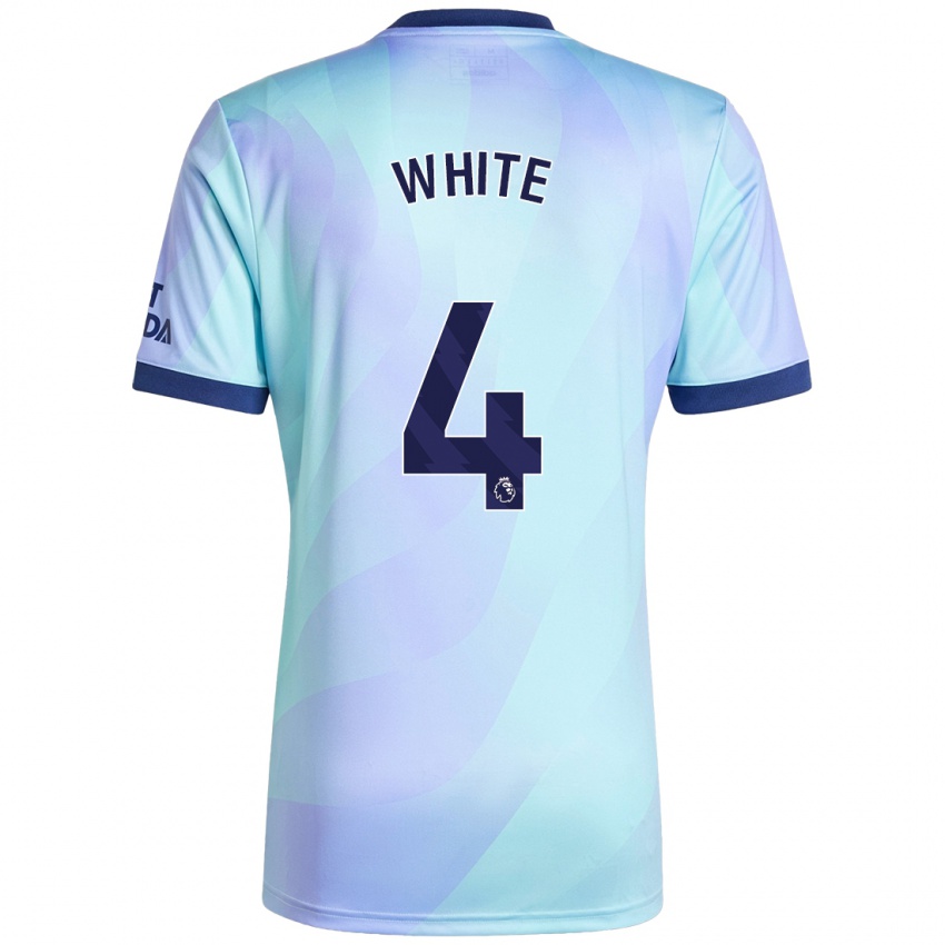 Criança Camisola Ben White #4 Água Terceiro 2024/25 Camisa Brasil