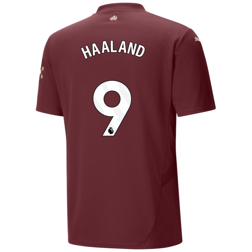 Criança Camisola Erling Haaland #9 Marrom Terceiro 2024/25 Camisa Brasil