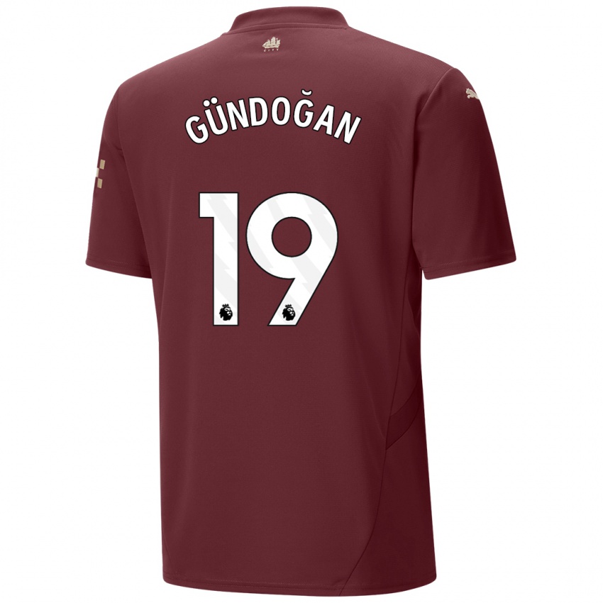 Criança Camisola Ilkay Gundogan #19 Marrom Terceiro 2024/25 Camisa Brasil