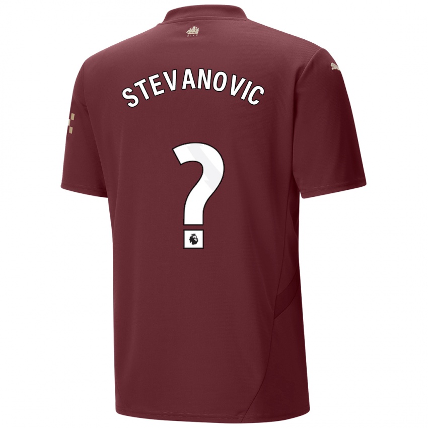 Criança Camisola Filip Stevanovic #0 Marrom Terceiro 2024/25 Camisa Brasil