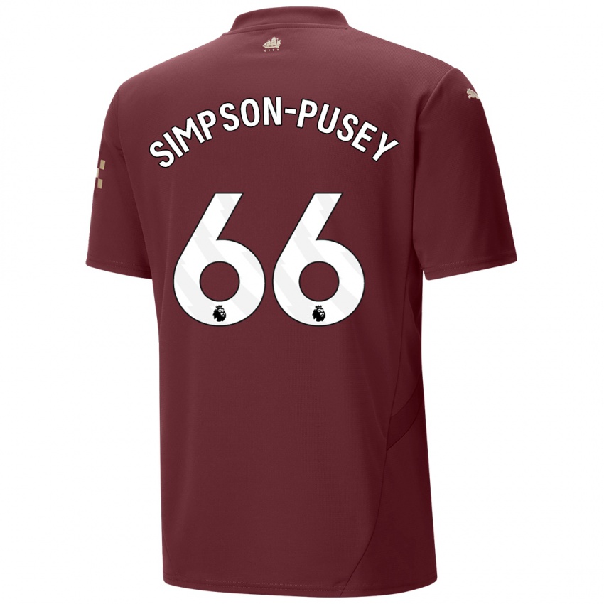 Criança Camisola Jahmai Simpson-Pusey #66 Marrom Terceiro 2024/25 Camisa Brasil