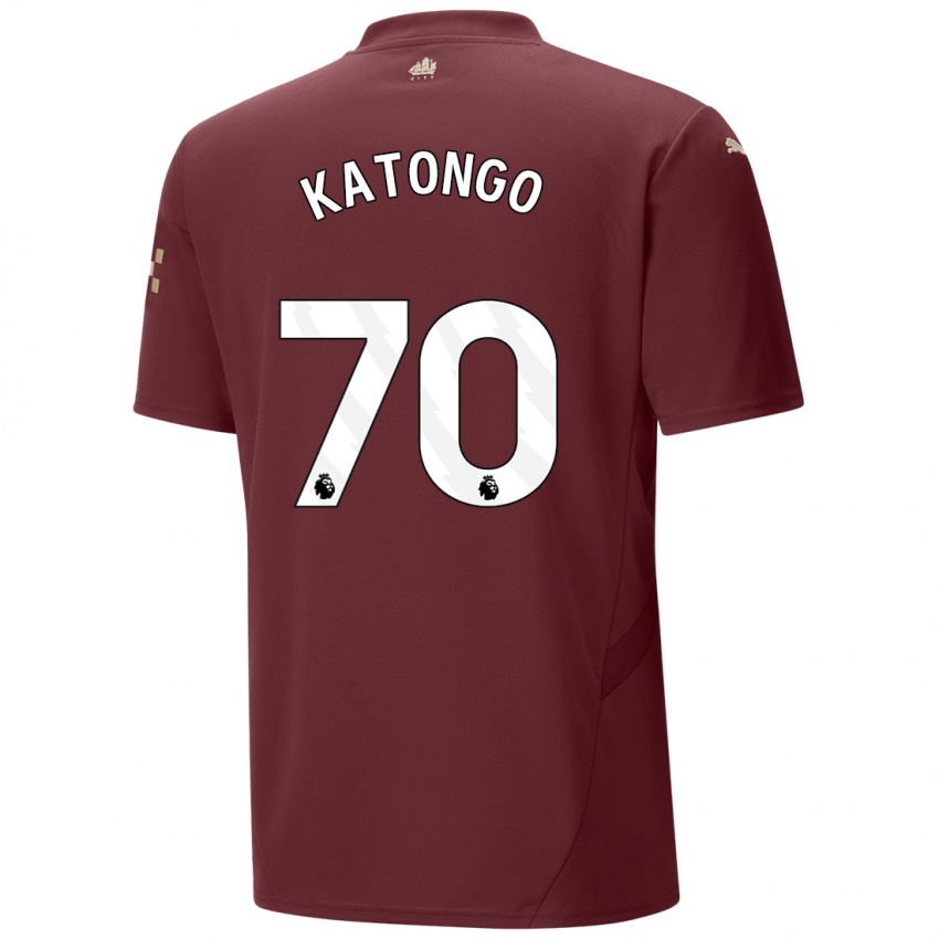 Criança Camisola Jadel Katongo #70 Marrom Terceiro 2024/25 Camisa Brasil