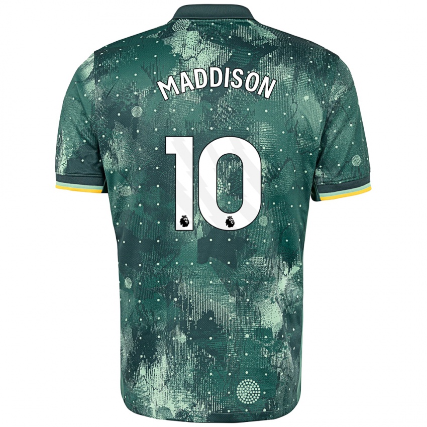 Criança Camisola James Maddison #10 Verde Menta Terceiro 2024/25 Camisa Brasil