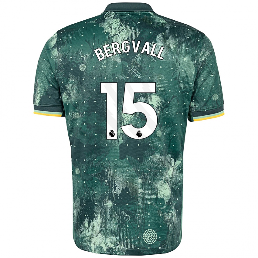 Criança Camisola Lucas Bergvall #15 Verde Menta Terceiro 2024/25 Camisa Brasil