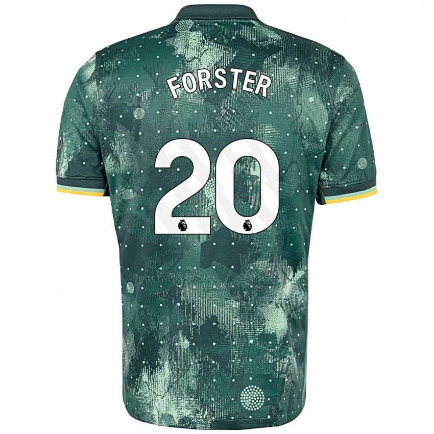 Criança Camisola Fraser Forster #20 Verde Menta Terceiro 2024/25 Camisa Brasil