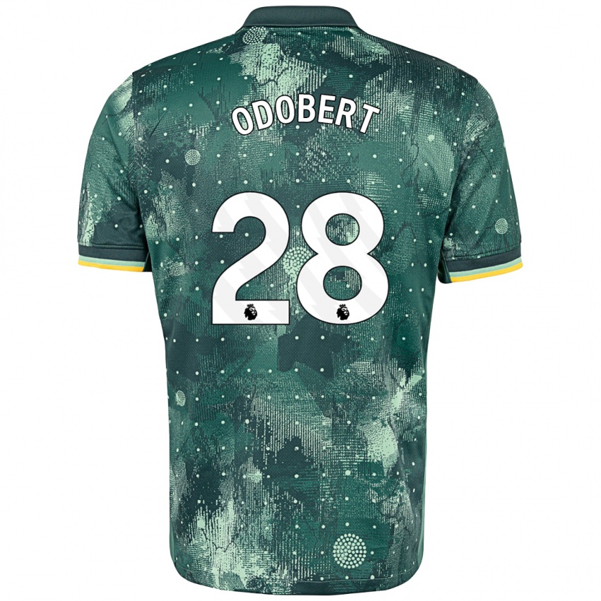 Criança Camisola Wilson Odobert #28 Verde Menta Terceiro 2024/25 Camisa Brasil