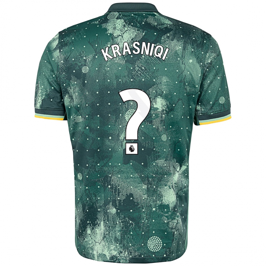 Criança Camisola Elliot Krasniqi #0 Verde Menta Terceiro 2024/25 Camisa Brasil