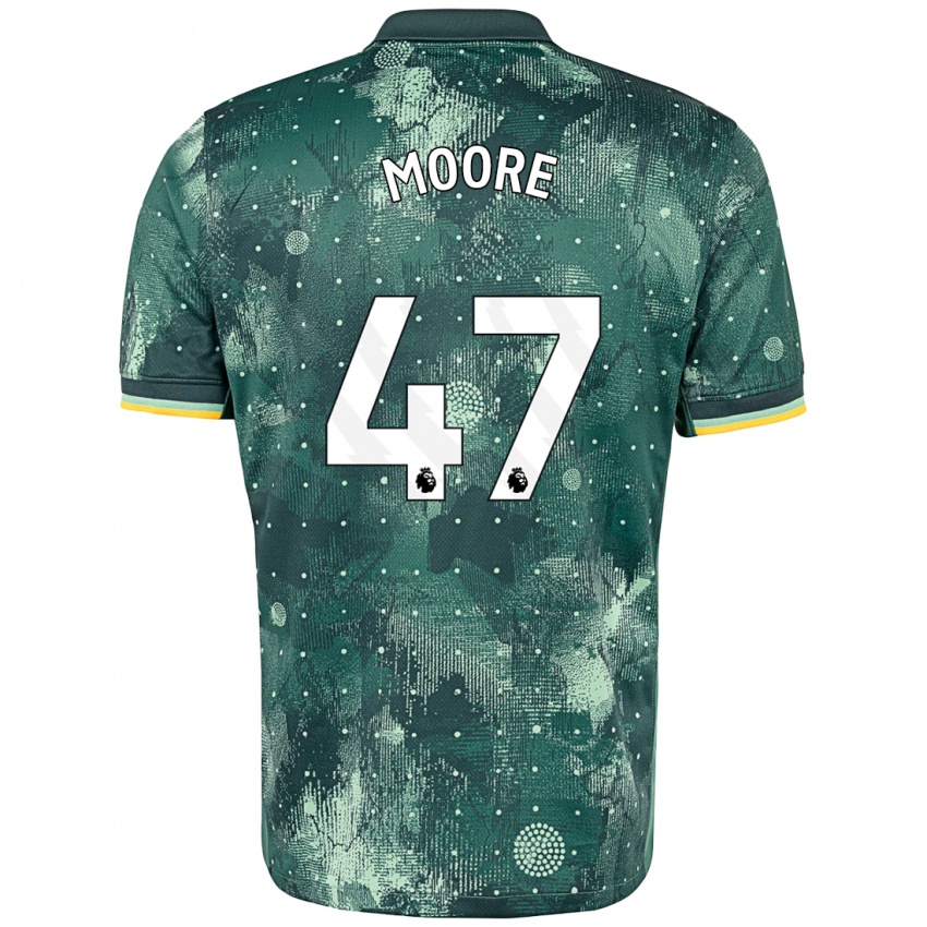 Criança Camisola Mikey Moore #47 Verde Menta Terceiro 2024/25 Camisa Brasil