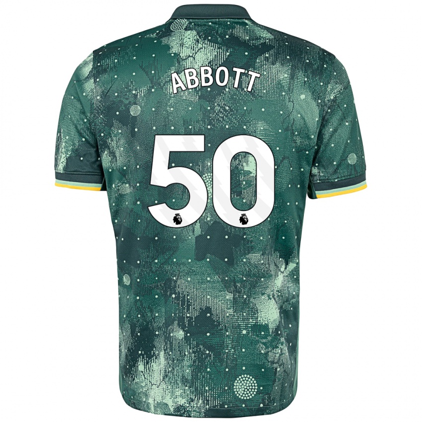 Criança Camisola George Abbott #50 Verde Menta Terceiro 2024/25 Camisa Brasil