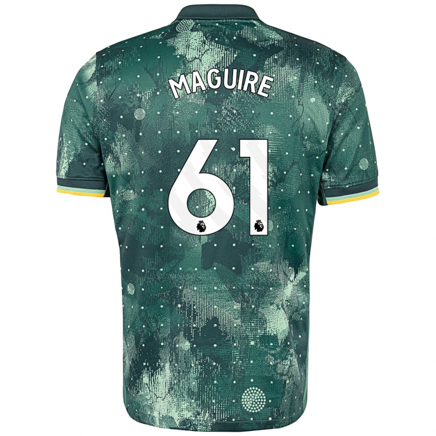 Criança Camisola Aaron Maguire #61 Verde Menta Terceiro 2024/25 Camisa Brasil