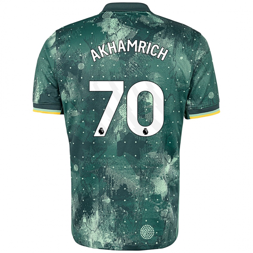 Criança Camisola Yusuf Akhamrich #70 Verde Menta Terceiro 2024/25 Camisa Brasil