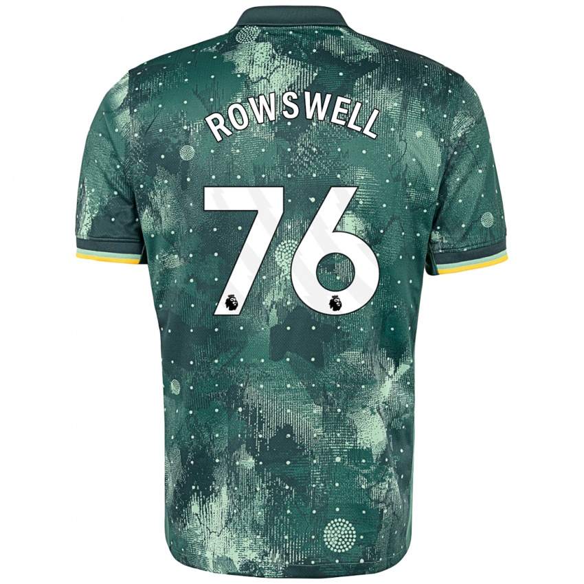 Criança Camisola James Rowswell #76 Verde Menta Terceiro 2024/25 Camisa Brasil