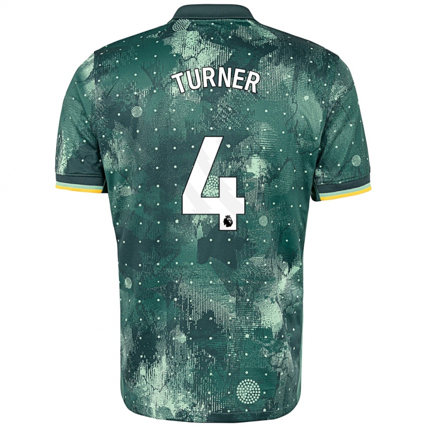 Criança Camisola Amy Turner #4 Verde Menta Terceiro 2024/25 Camisa Brasil