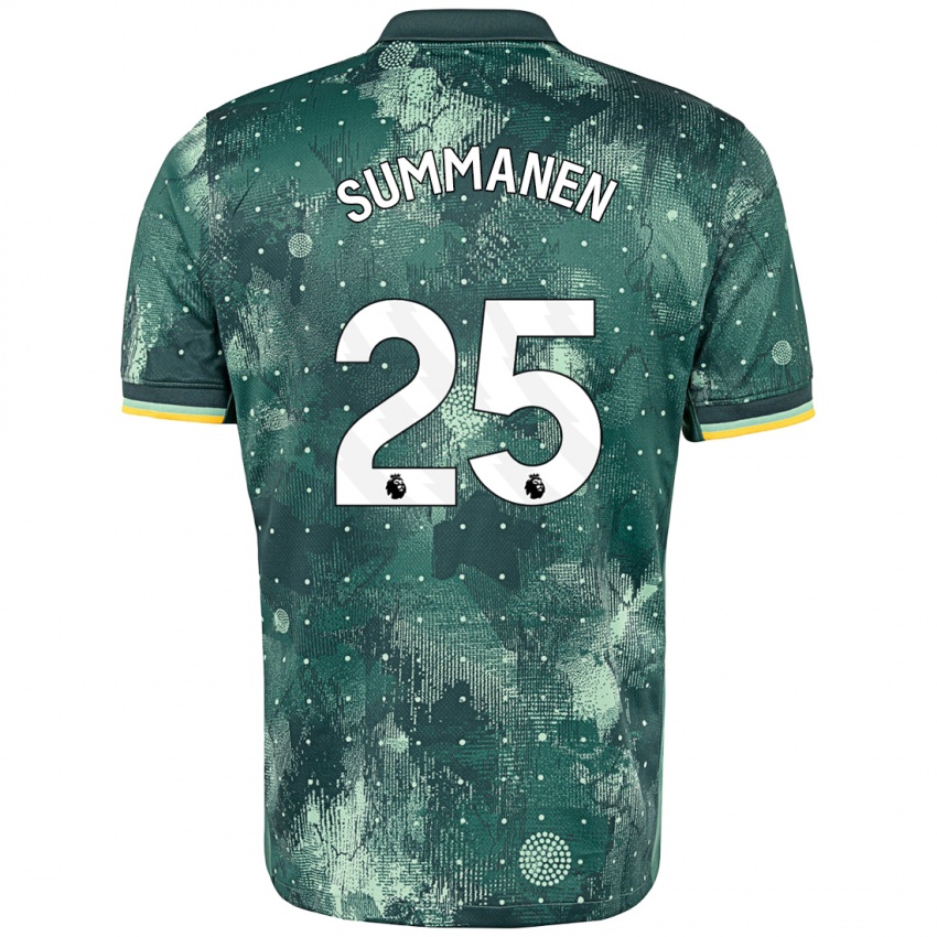 Criança Camisola Eveliina Summanen #25 Verde Menta Terceiro 2024/25 Camisa Brasil