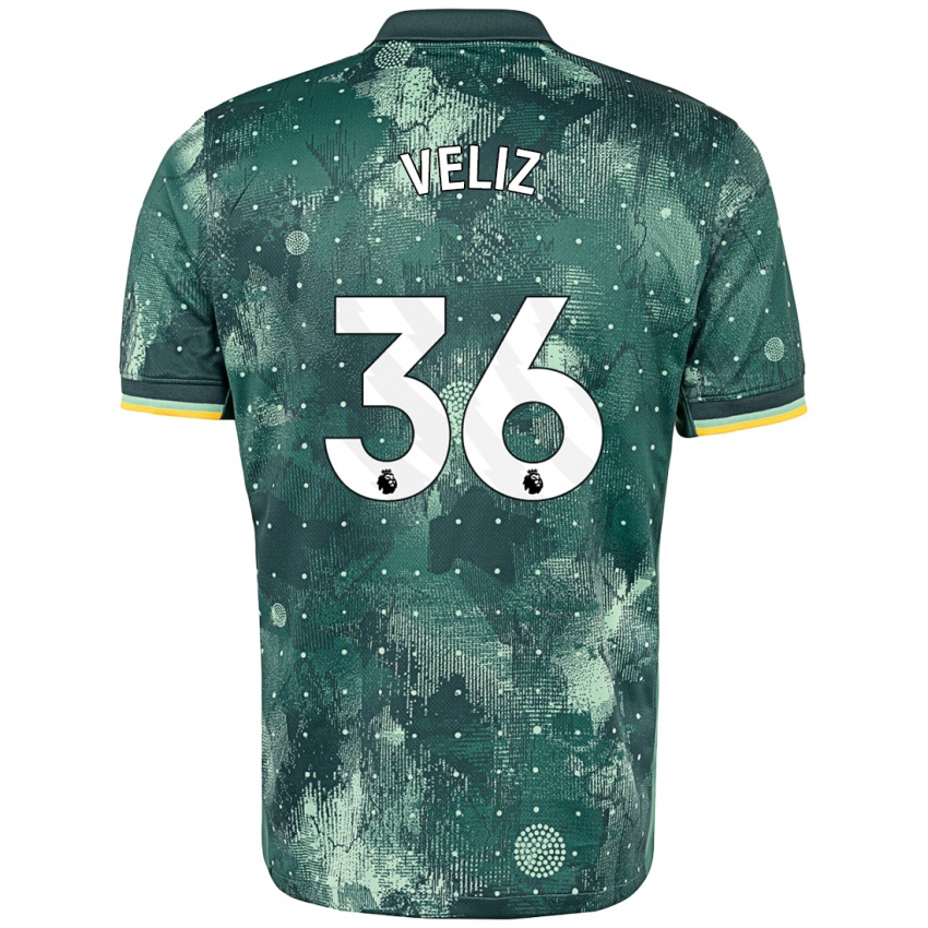 Criança Camisola Alejo Véliz #36 Verde Menta Terceiro 2024/25 Camisa Brasil