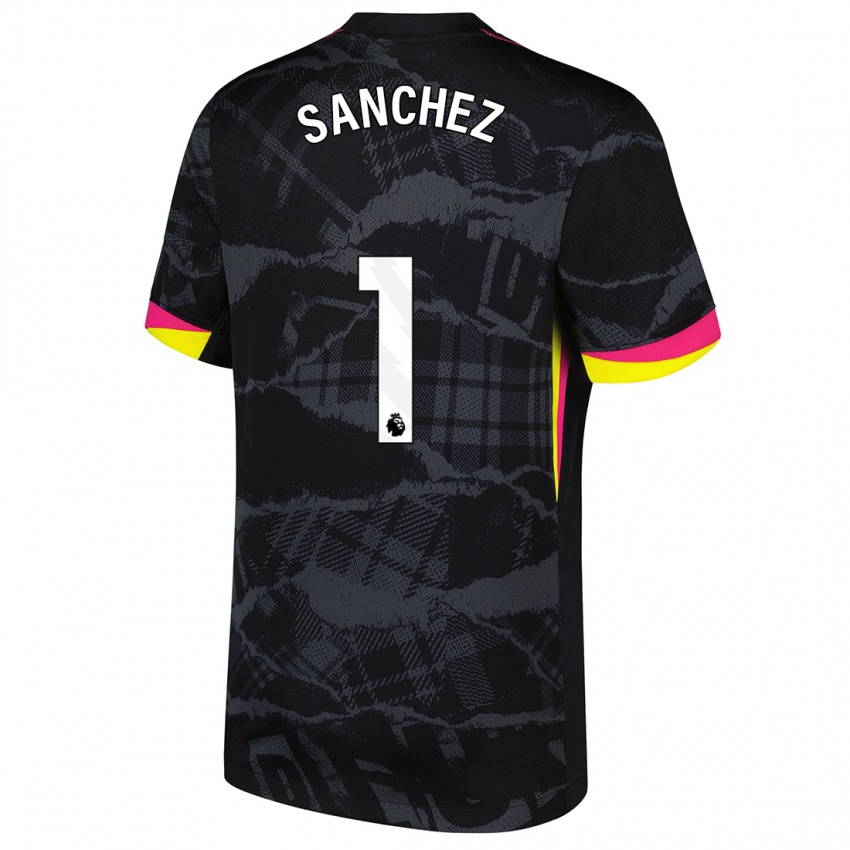 Criança Camisola Robert Sánchez #1 Rosa Preto Terceiro 2024/25 Camisa Brasil