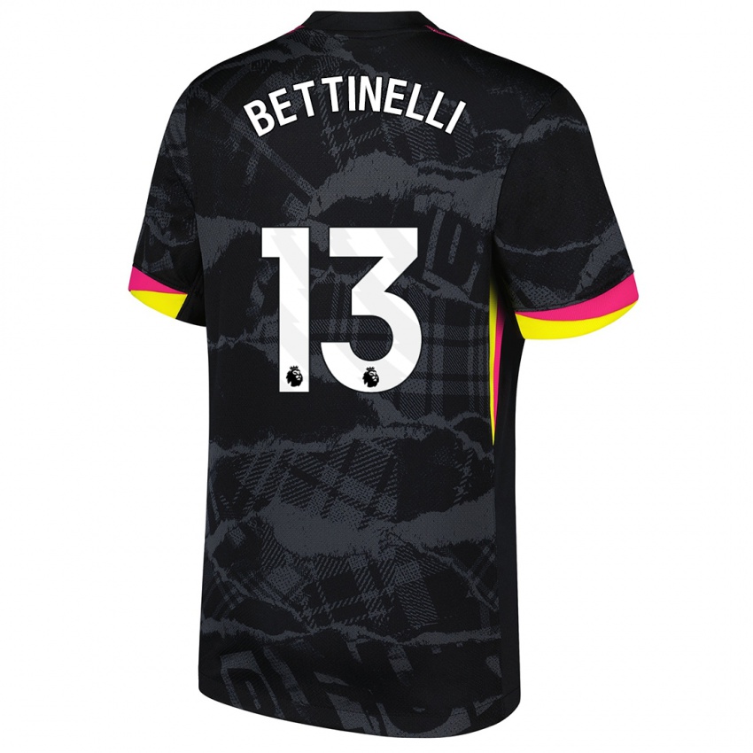 Criança Camisola Marcus Bettinelli #13 Rosa Preto Terceiro 2024/25 Camisa Brasil