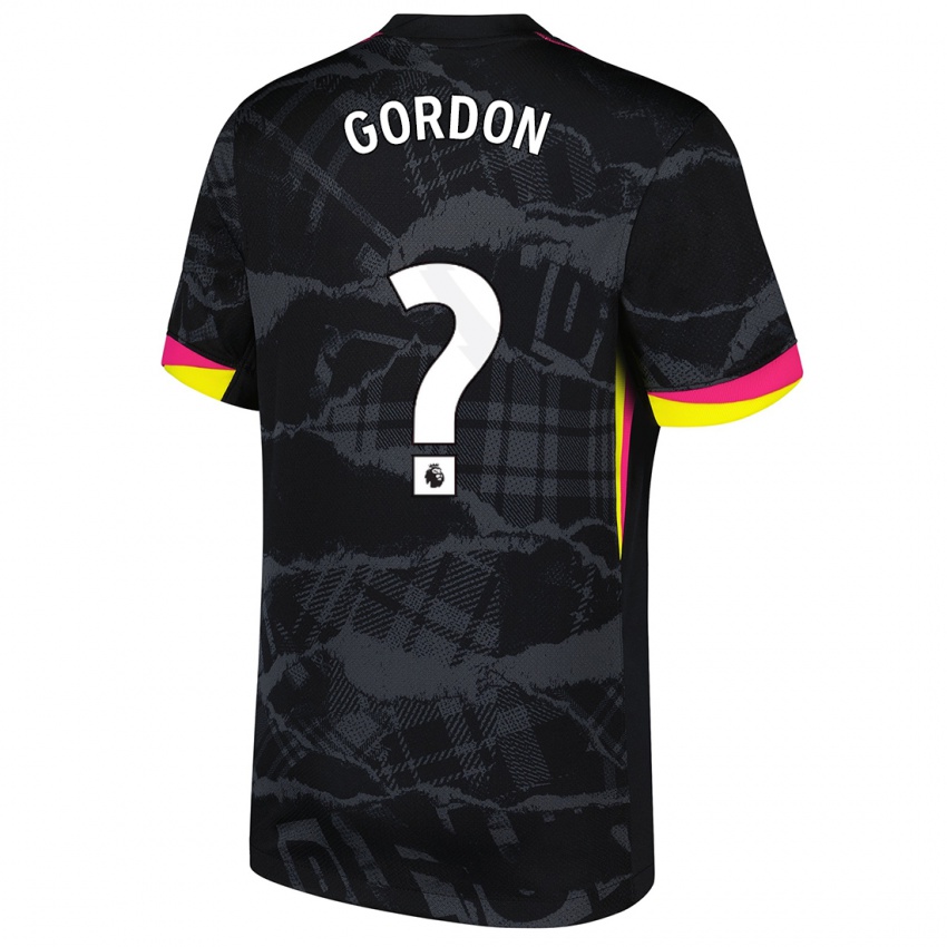 Criança Camisola Sol Gordon #0 Rosa Preto Terceiro 2024/25 Camisa Brasil