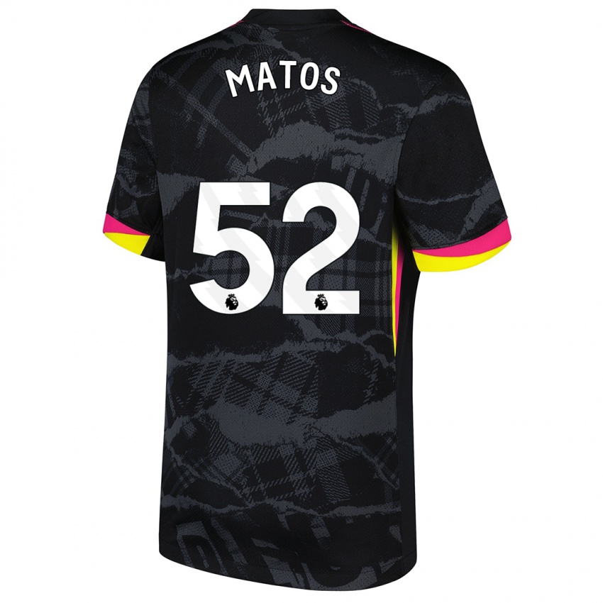 Criança Camisola Alex Matos #52 Rosa Preto Terceiro 2024/25 Camisa Brasil