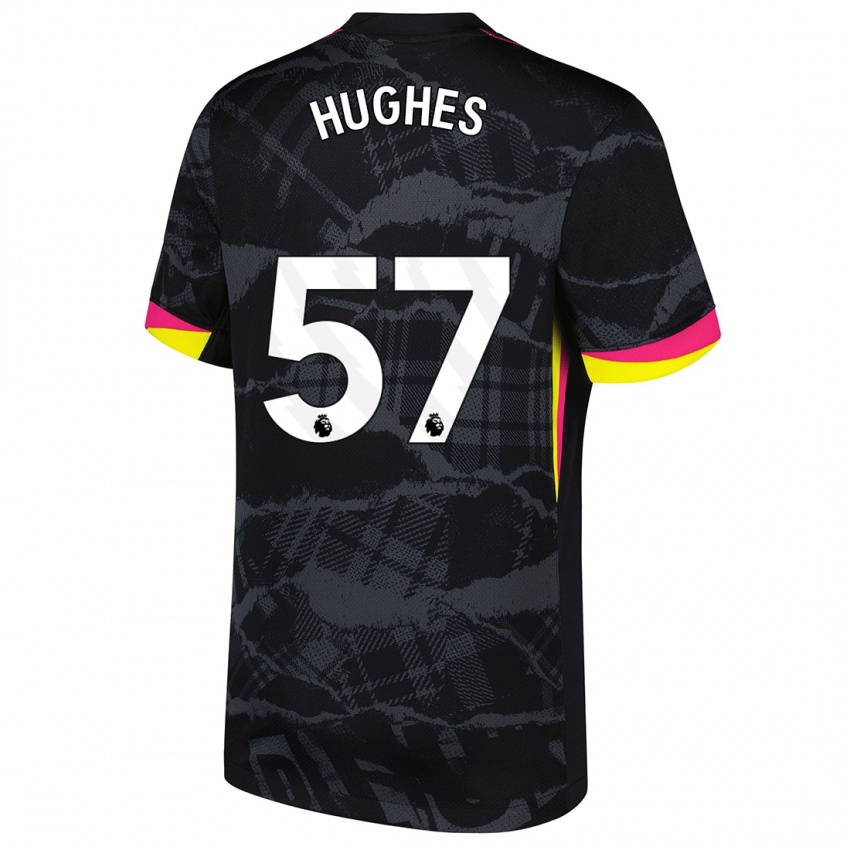 Criança Camisola Brodi Hughes #57 Rosa Preto Terceiro 2024/25 Camisa Brasil