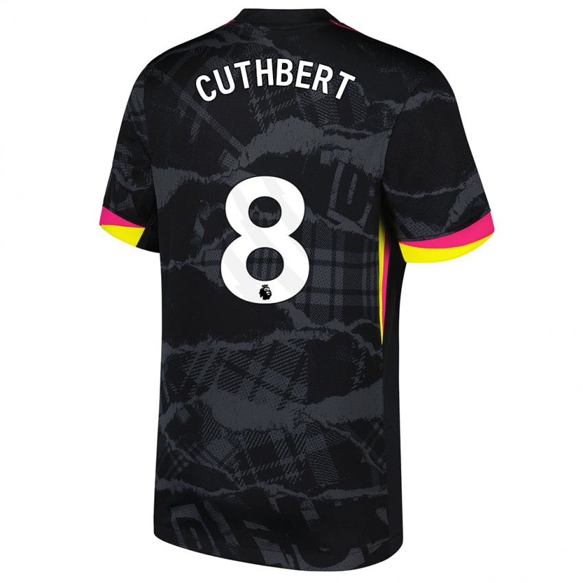 Criança Camisola Erin Cuthbert #8 Rosa Preto Terceiro 2024/25 Camisa Brasil