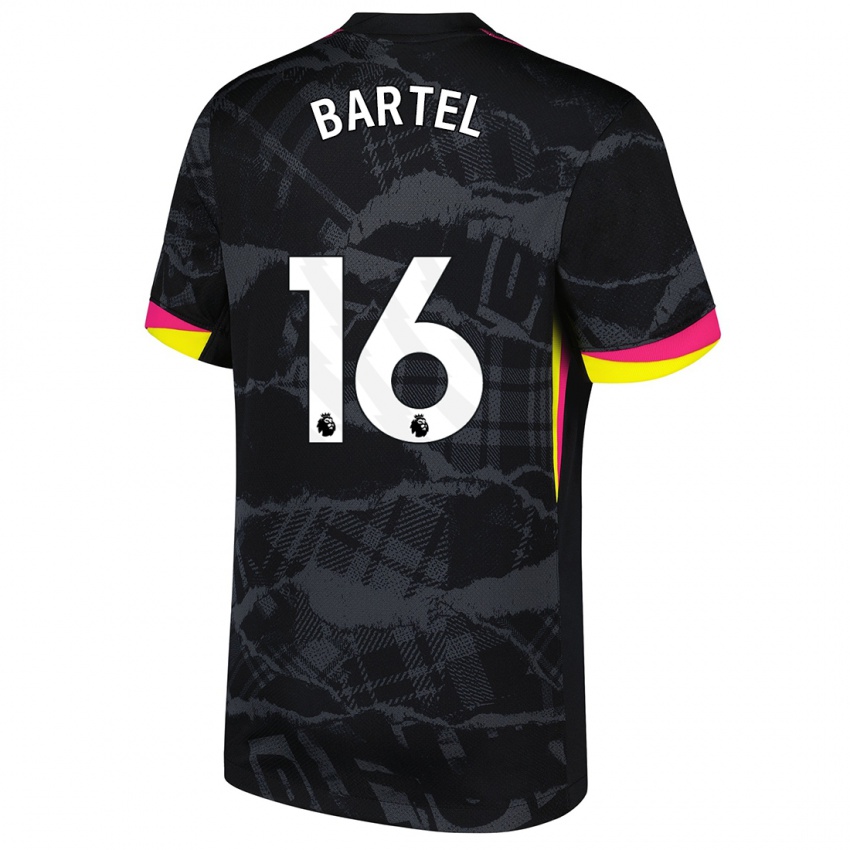 Criança Camisola Júlia Bartel #16 Rosa Preto Terceiro 2024/25 Camisa Brasil