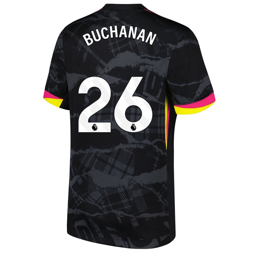 Criança Camisola Kadeisha Buchanan #26 Rosa Preto Terceiro 2024/25 Camisa Brasil