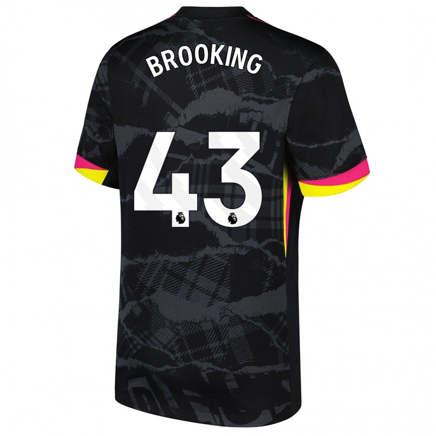 Criança Camisola Josh Brooking #43 Rosa Preto Terceiro 2024/25 Camisa Brasil