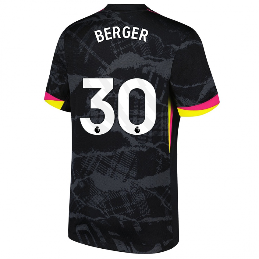 Criança Camisola Ann-Katrin Berger #30 Rosa Preto Terceiro 2024/25 Camisa Brasil