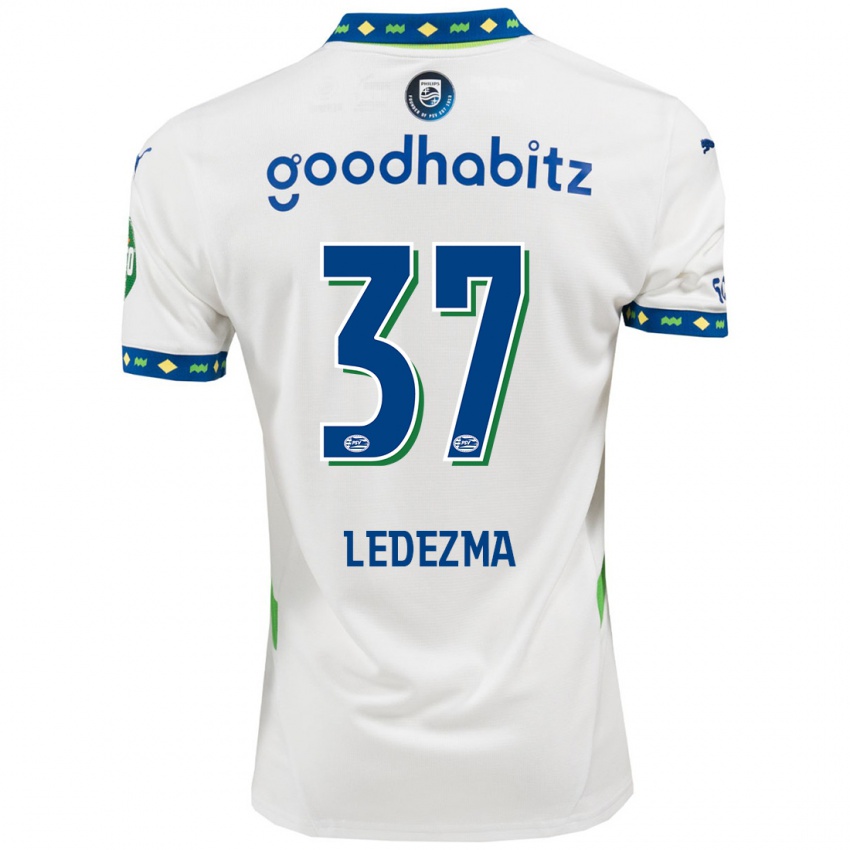 Criança Camisola Richard Ledezma #37 Branco Azul Escuro Terceiro 2024/25 Camisa Brasil