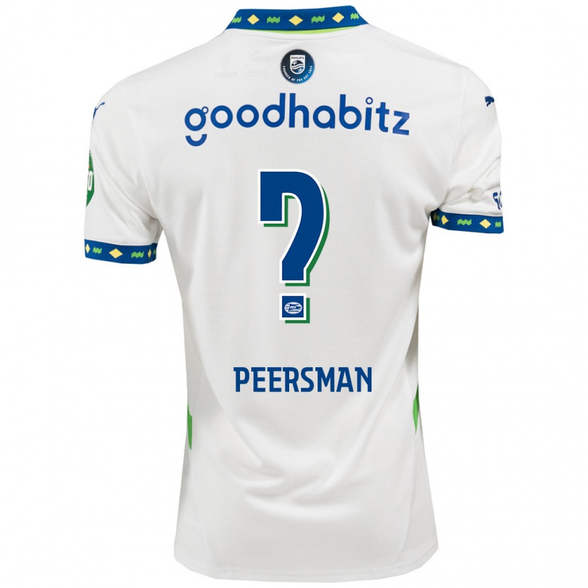 Criança Camisola Kjell Peersman #0 Branco Azul Escuro Terceiro 2024/25 Camisa Brasil