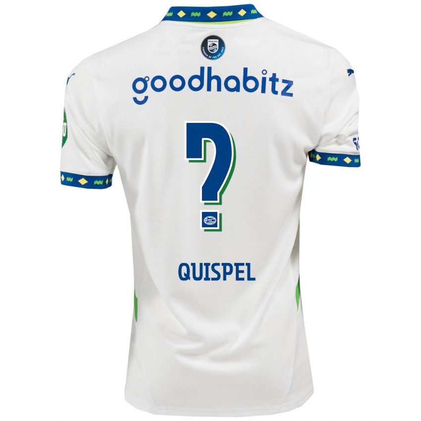 Criança Camisola Peter Quispel #0 Branco Azul Escuro Terceiro 2024/25 Camisa Brasil