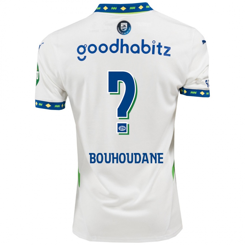 Criança Camisola Sami Bouhoudane #0 Branco Azul Escuro Terceiro 2024/25 Camisa Brasil