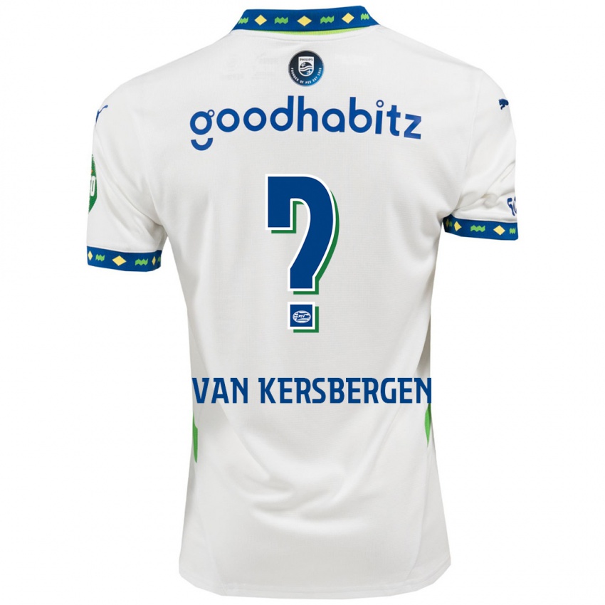 Criança Camisola Sander Van Kersbergen #0 Branco Azul Escuro Terceiro 2024/25 Camisa Brasil