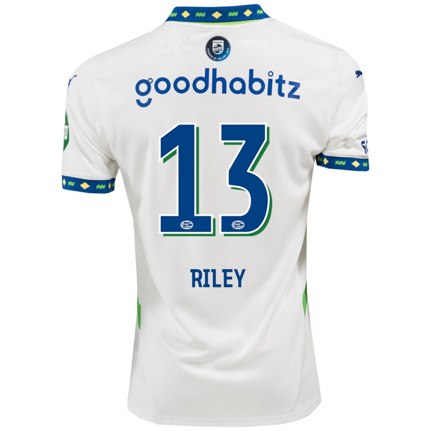 Criança Camisola Indiah-Paige Riley #13 Branco Azul Escuro Terceiro 2024/25 Camisa Brasil