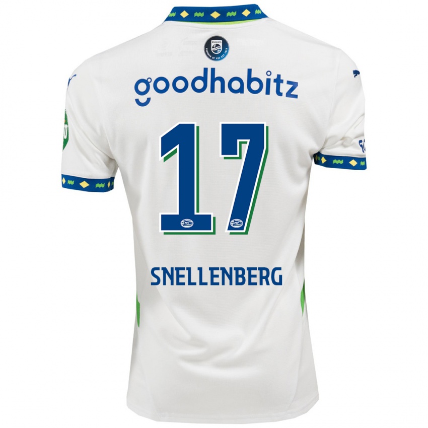 Criança Camisola Maxime Snellenberg #17 Branco Azul Escuro Terceiro 2024/25 Camisa Brasil