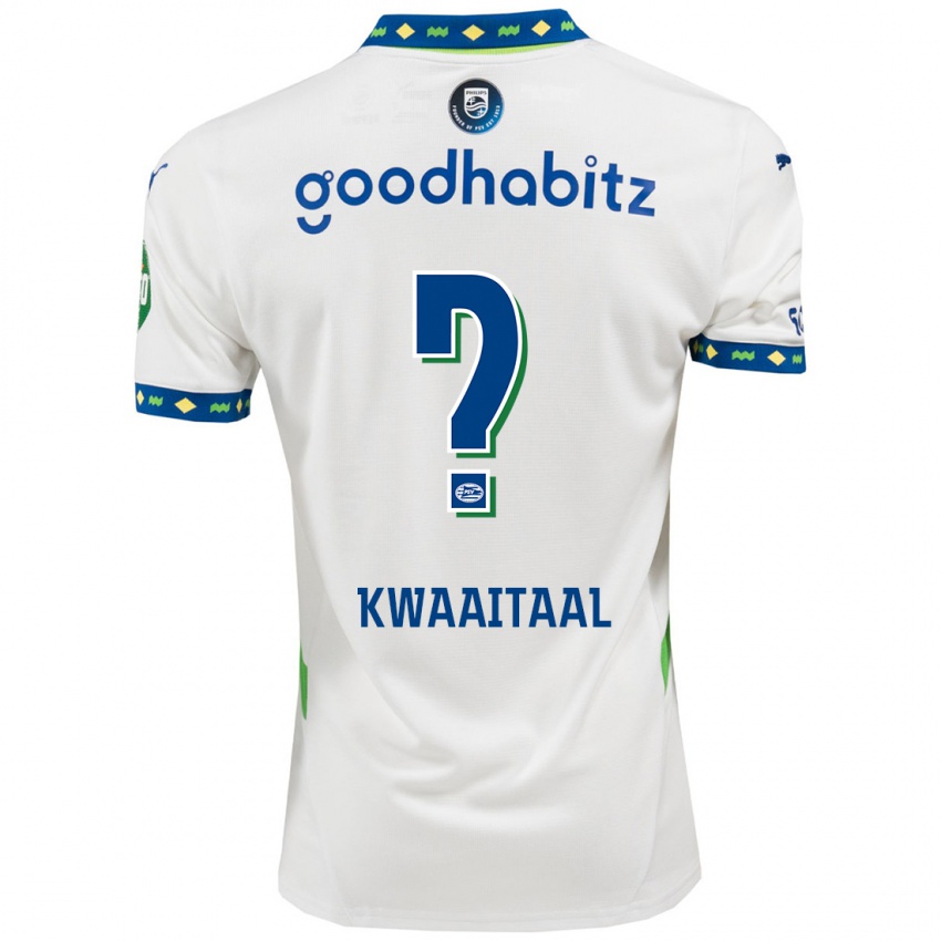 Criança Camisola Julian Kwaaitaal #0 Branco Azul Escuro Terceiro 2024/25 Camisa Brasil