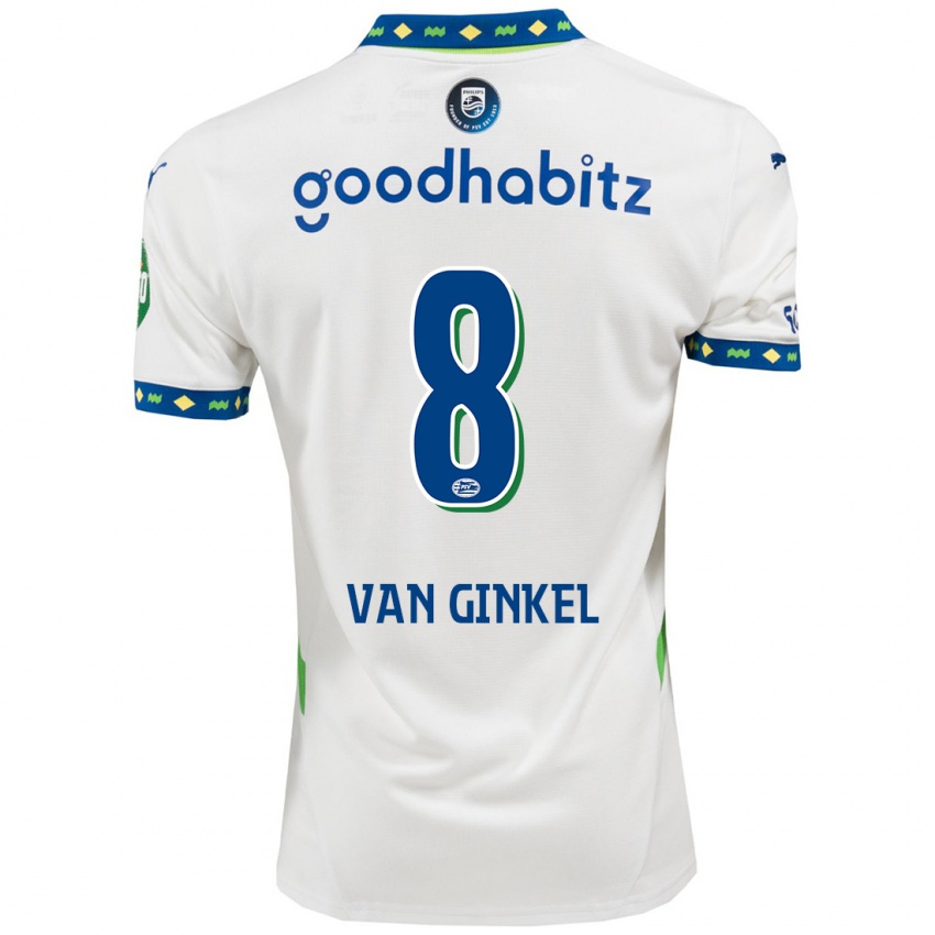 Criança Camisola Marco Van Ginkel #8 Branco Azul Escuro Terceiro 2024/25 Camisa Brasil