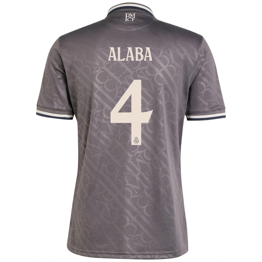 Criança Camisola David Alaba #4 Carvão Terceiro 2024/25 Camisa Brasil