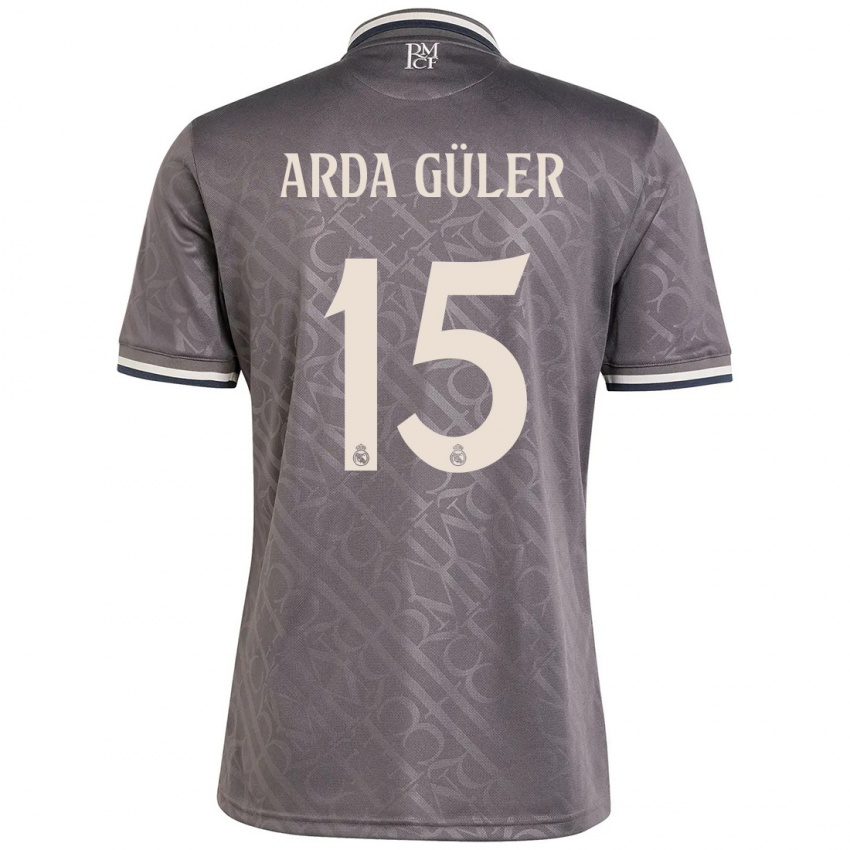 Criança Camisola Arda Güler #15 Carvão Terceiro 2024/25 Camisa Brasil