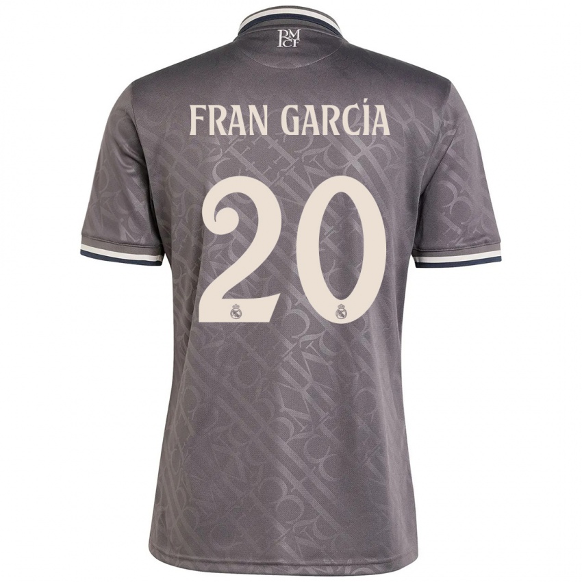 Criança Camisola Fran García #20 Carvão Terceiro 2024/25 Camisa Brasil