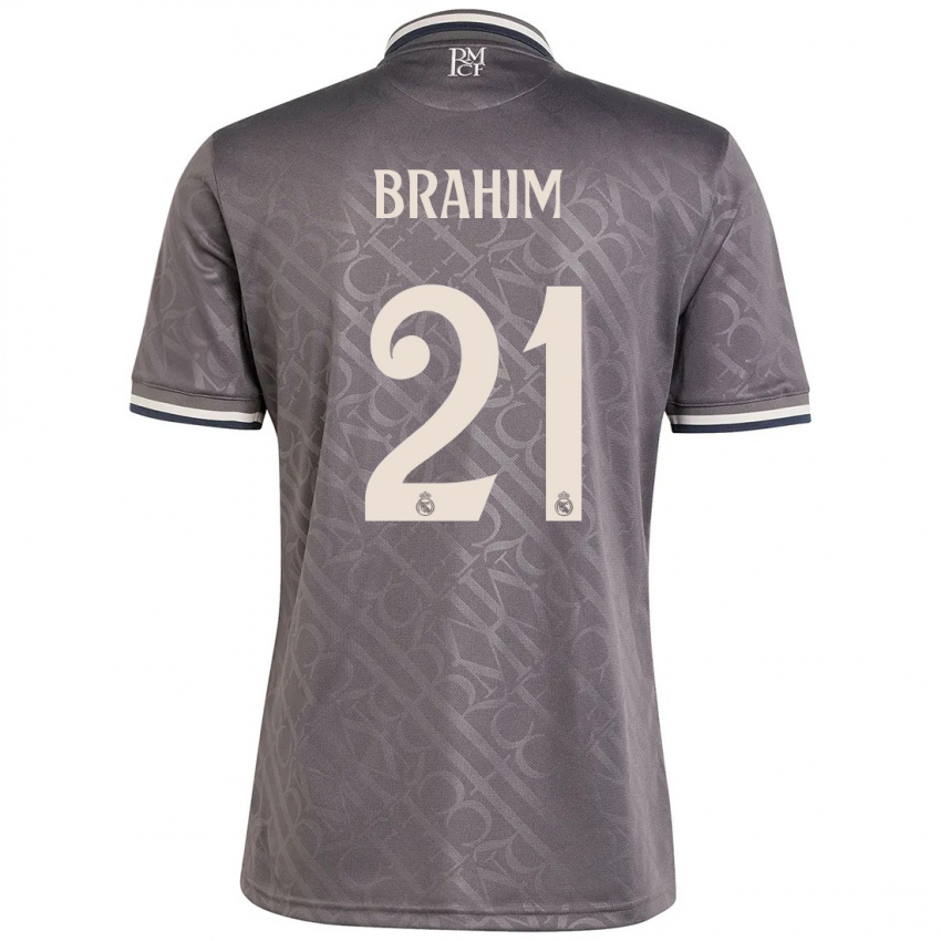 Criança Camisola Brahim Diaz #21 Carvão Terceiro 2024/25 Camisa Brasil