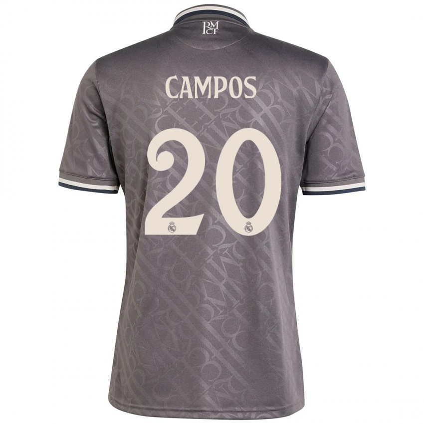 Criança Camisola Andrés Campos #20 Carvão Terceiro 2024/25 Camisa Brasil